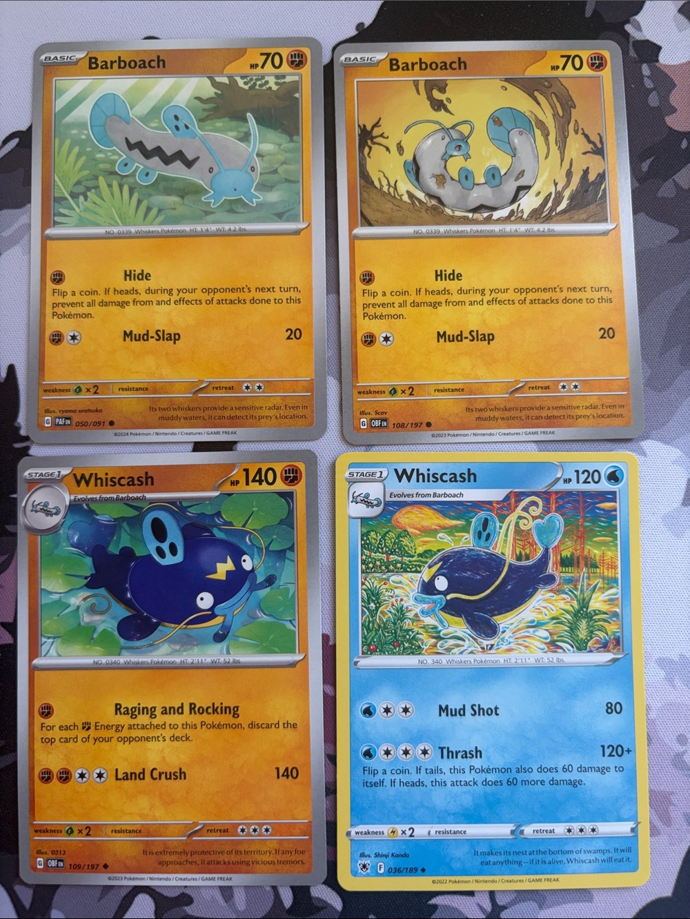 Barboach & Whiscash Evolution Lot | 4 Pokémon Cards | ✨5/$25✨